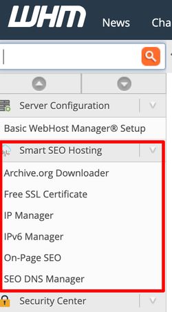 Λίστα προσθηκών Smart SEO Hosting